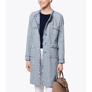 Weekend Max Mara Light Blue Tweed Blazer
